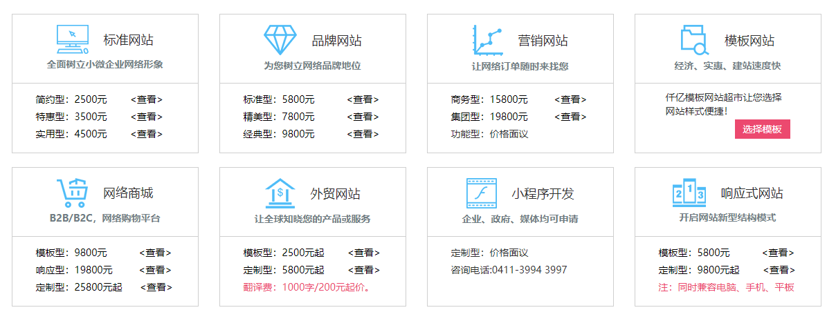 做網(wǎng)站價(jià)格表