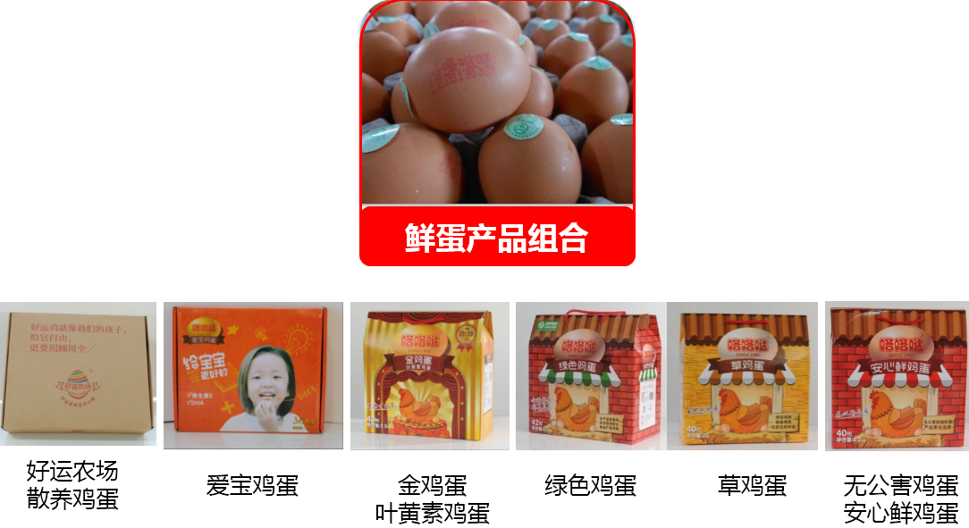 韓偉集團鮮蛋產(chǎn)品組合